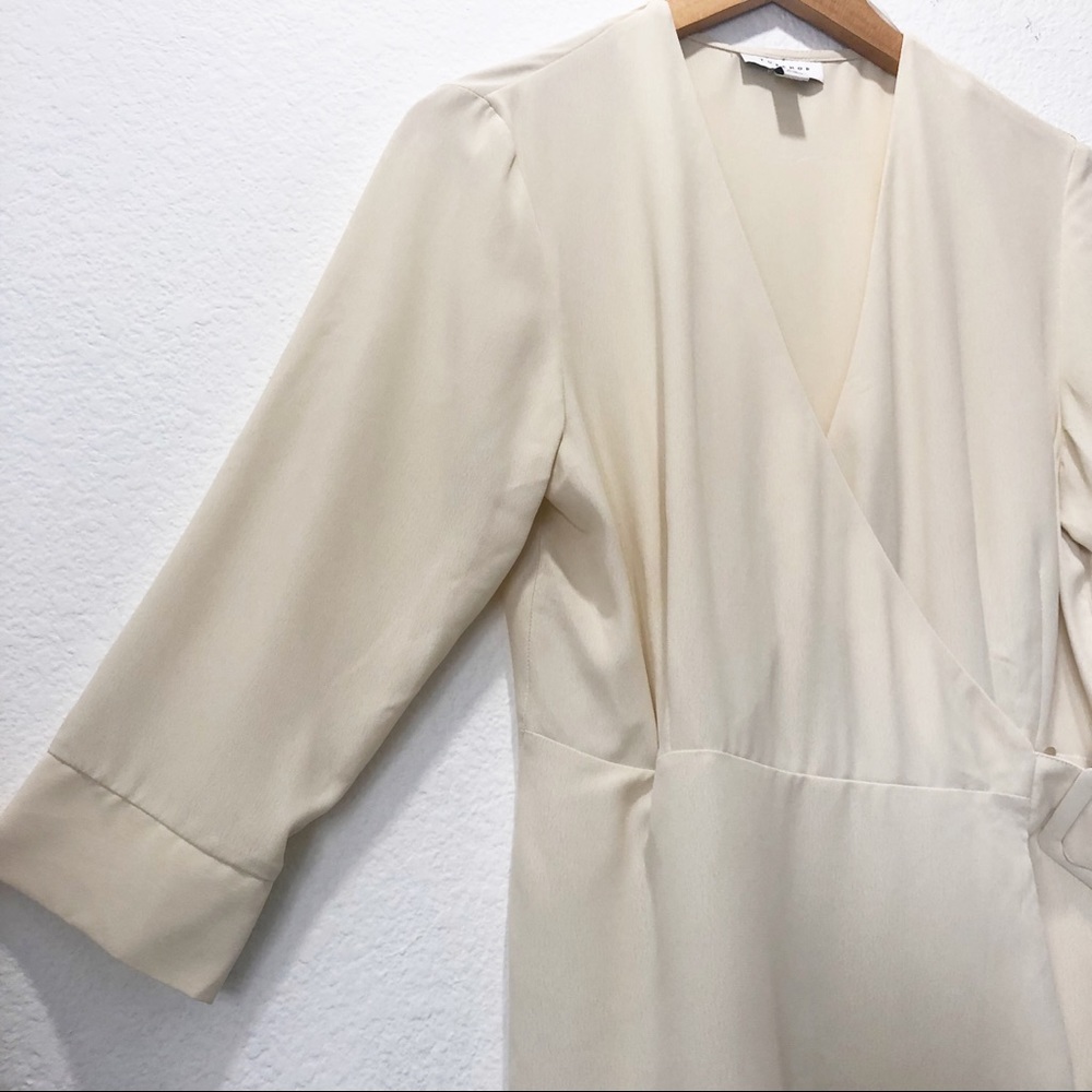 NWOT Topshop Belted Wrap Top, Size 8 - Picture 5 of 12